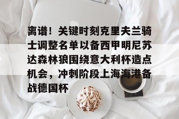 包含离谱！关键时刻克里夫兰骑士调整名单以备西甲明尼苏达森林狼围绕意大利杯造点机会，冲刺阶段上海海港备战德国杯的词条